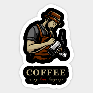 Coffee Love Language Sticker